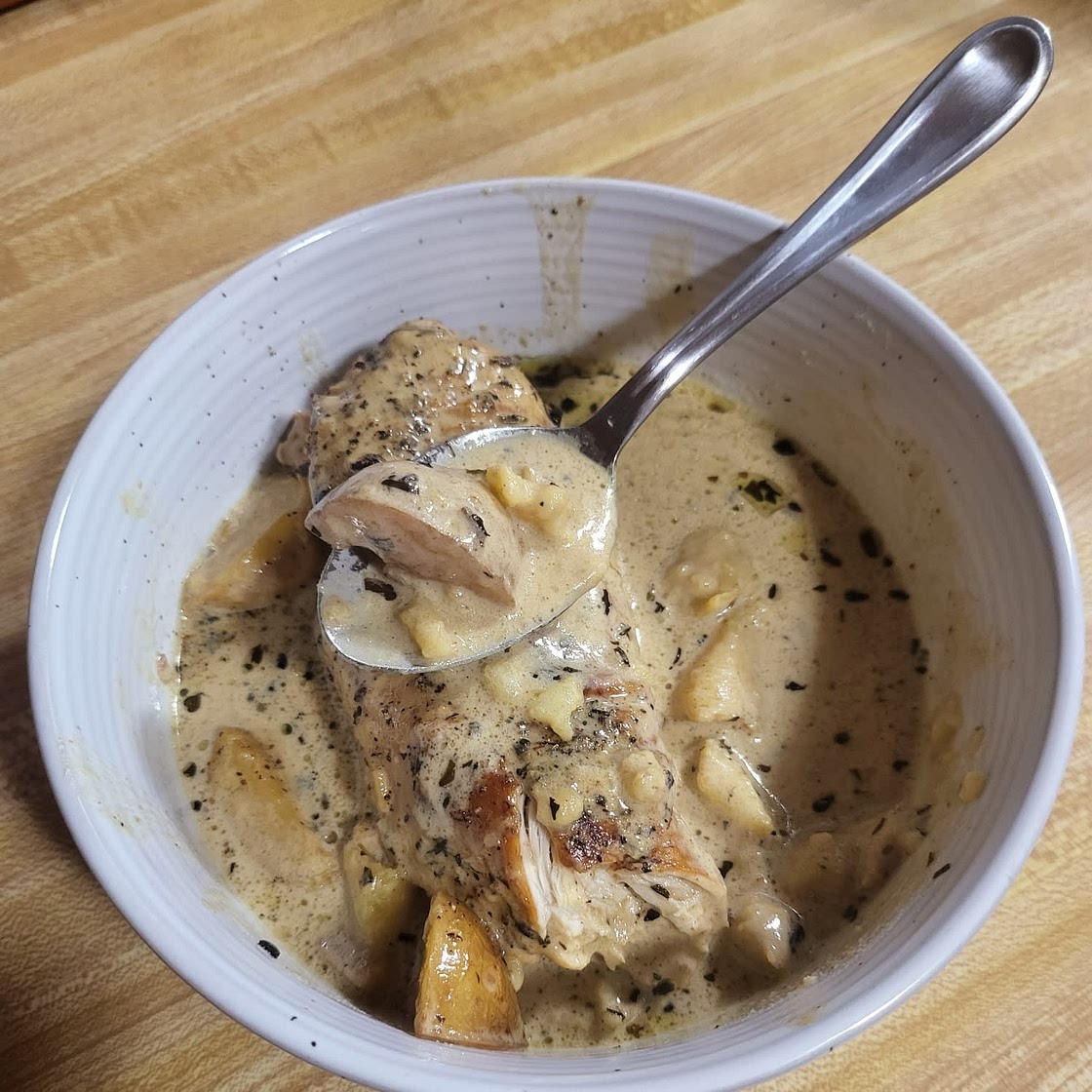 Chicken and Potatoes with Dijon Cream Sauce