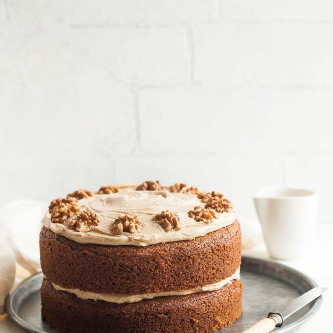 Walnut Cake with Coffee Buttercream