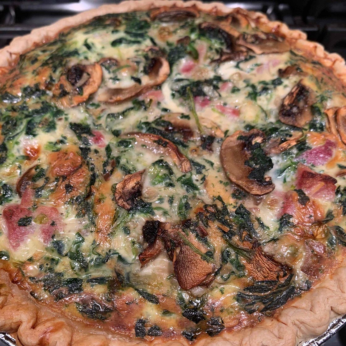 Spinach and Mushroom Quiche