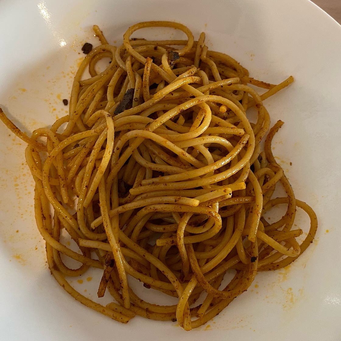 Creamy Shrimp Linguine with Yellow Curry Sauce