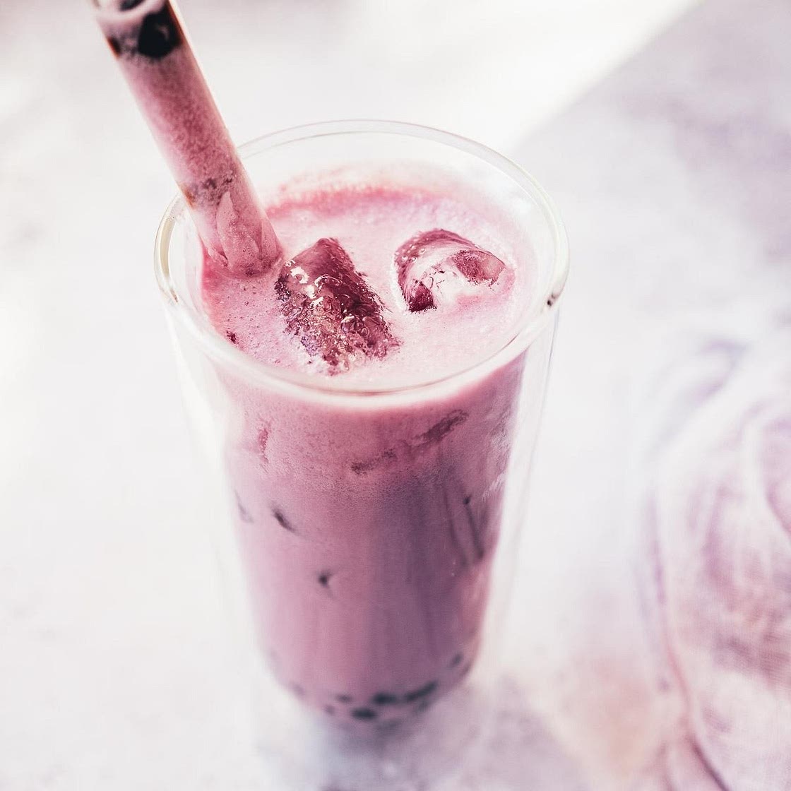 Taro Milk Tea (Bubble Tea)