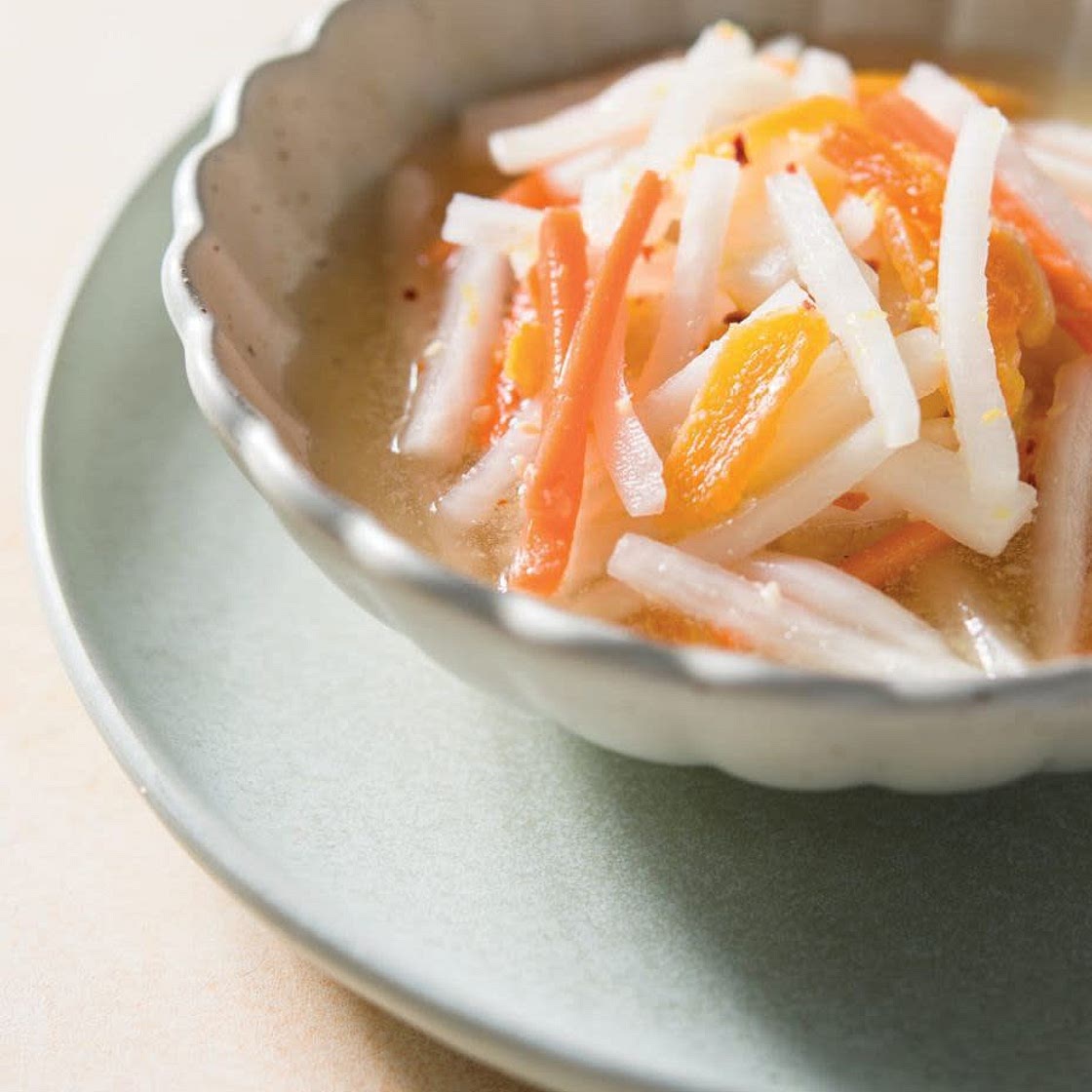Daikon-Carrot Salad with Sesame and Lemon