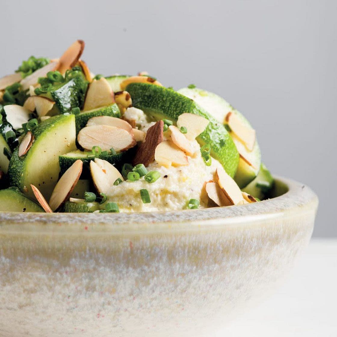 Zucchini Salad with Lemon, Ricotta and Herbs