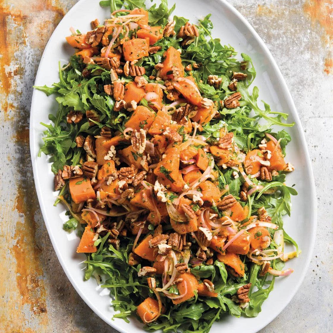 Sweet Potato and Arugula Salad with Chimichurri Vinaigrette