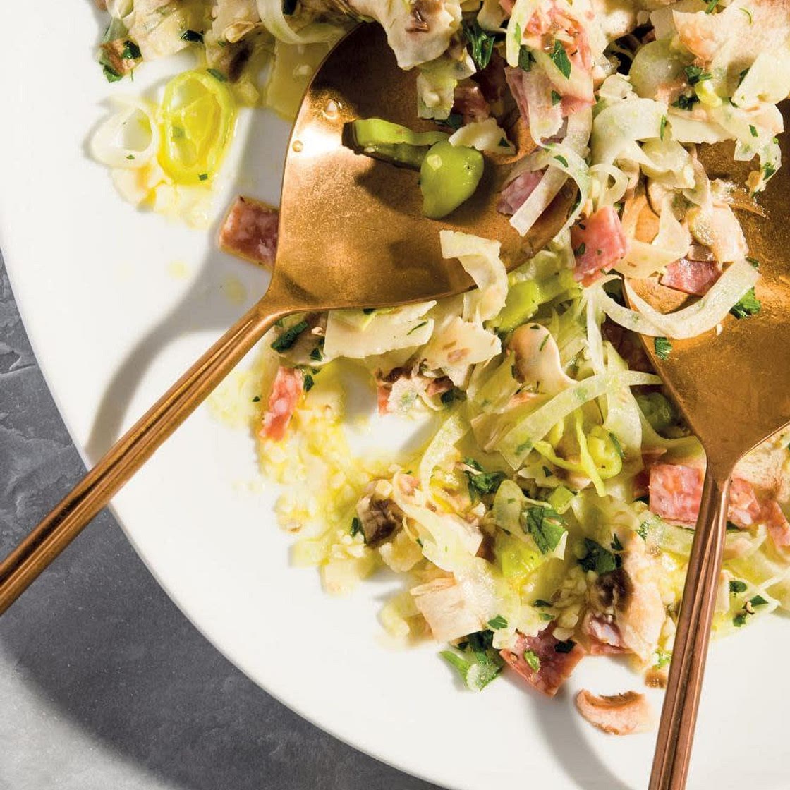 Shaved Fennel, Mushroom and Parmesan Salad