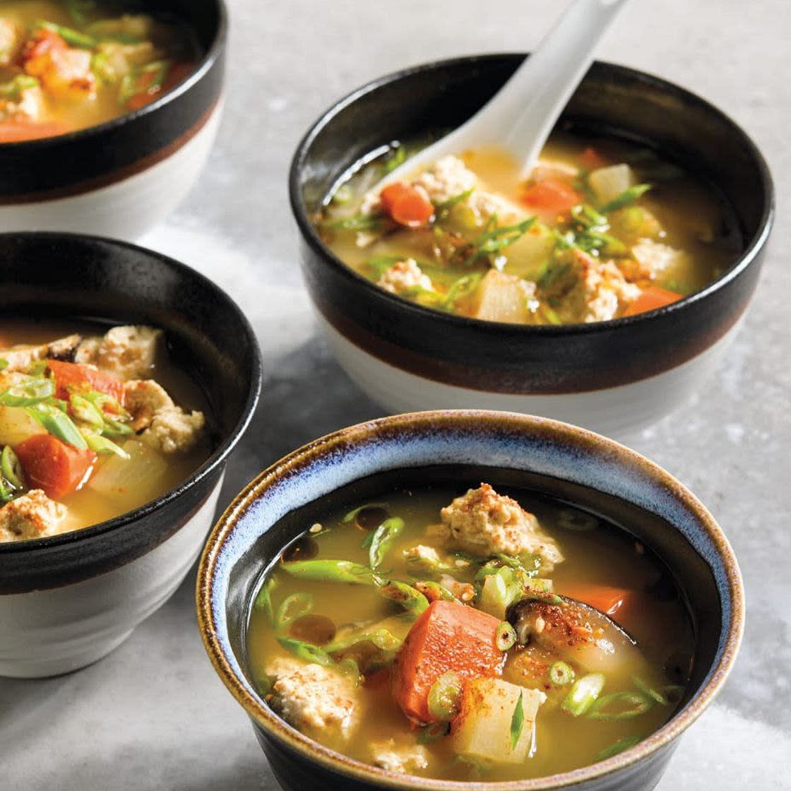 Miso Soup with Mixed Vegetables and Tofu