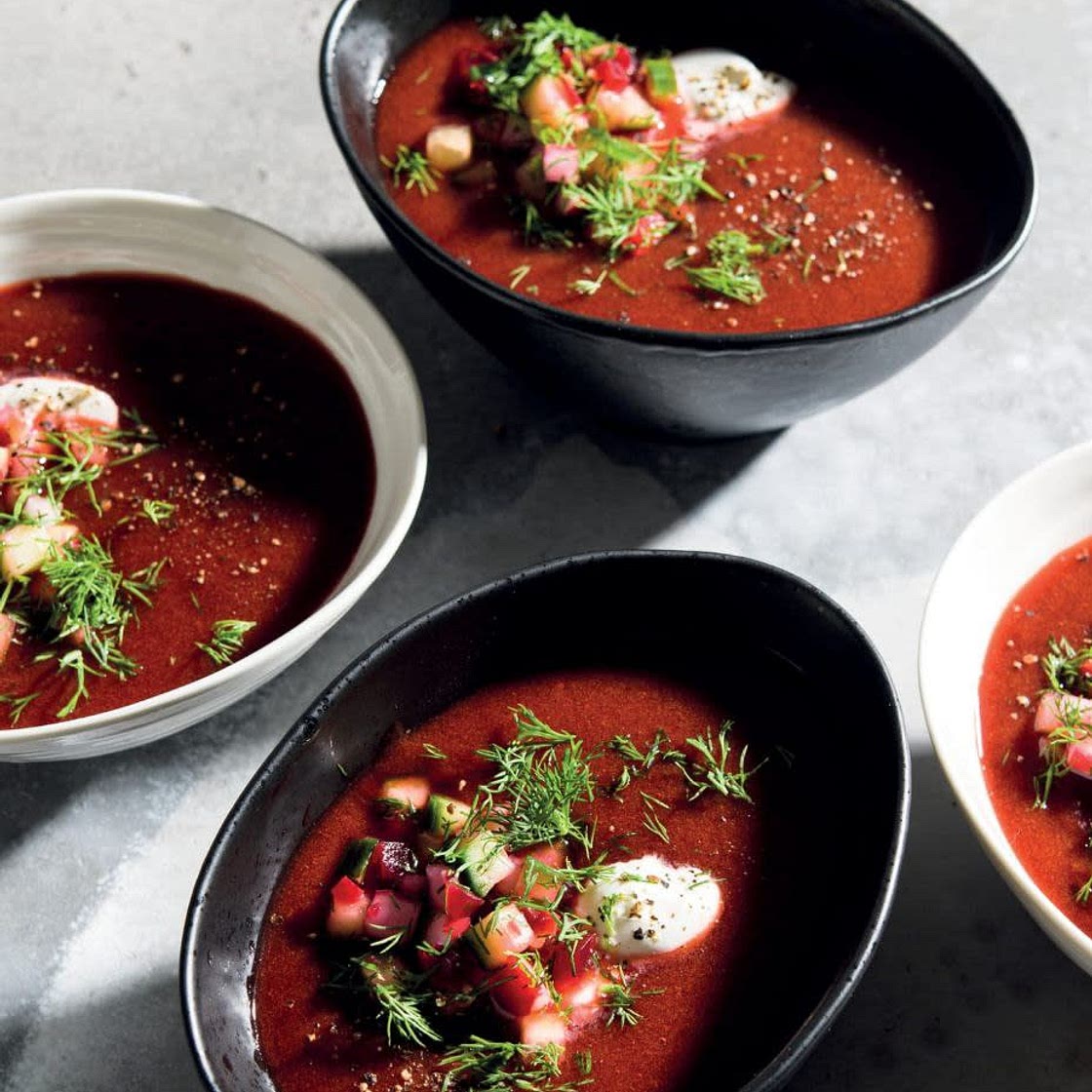 Chilled Beet Soup with Fresh Dill