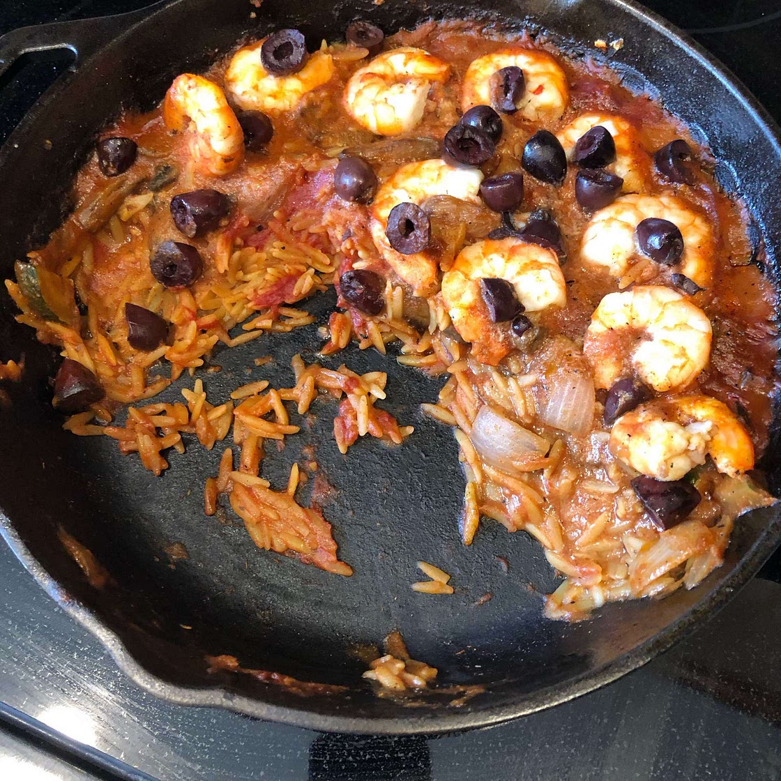 One Skillet Shrimp Orzo Recipe