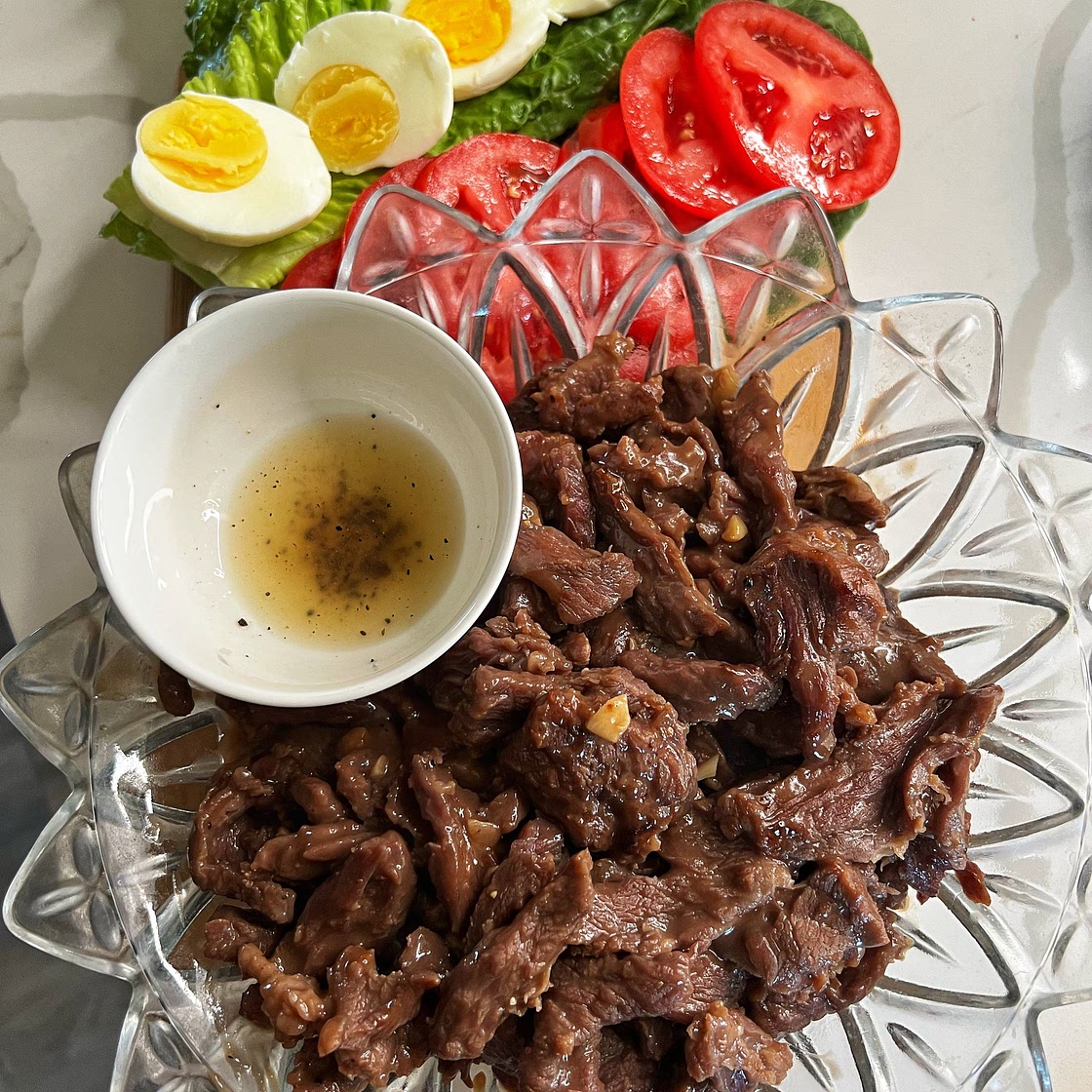 Loc Lac - Savory Asian Style Beef Stir Fry | AngielaEats 