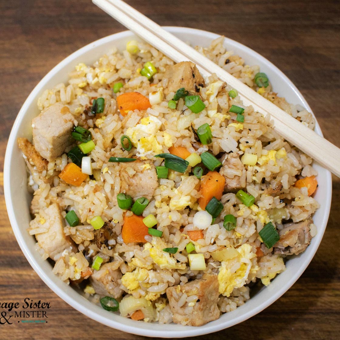 Pork Fried Rice Using Leftovers