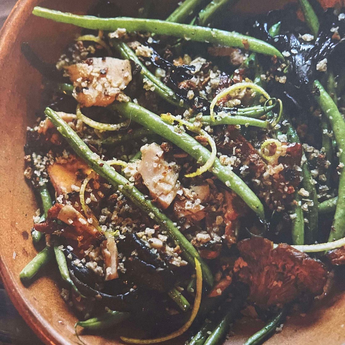 Green bean. tuna, and mushroom “casserole”