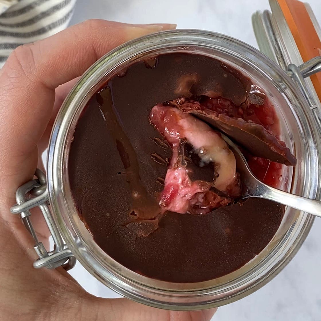 Cherry Bakewell Choc Shell Overnight Oats