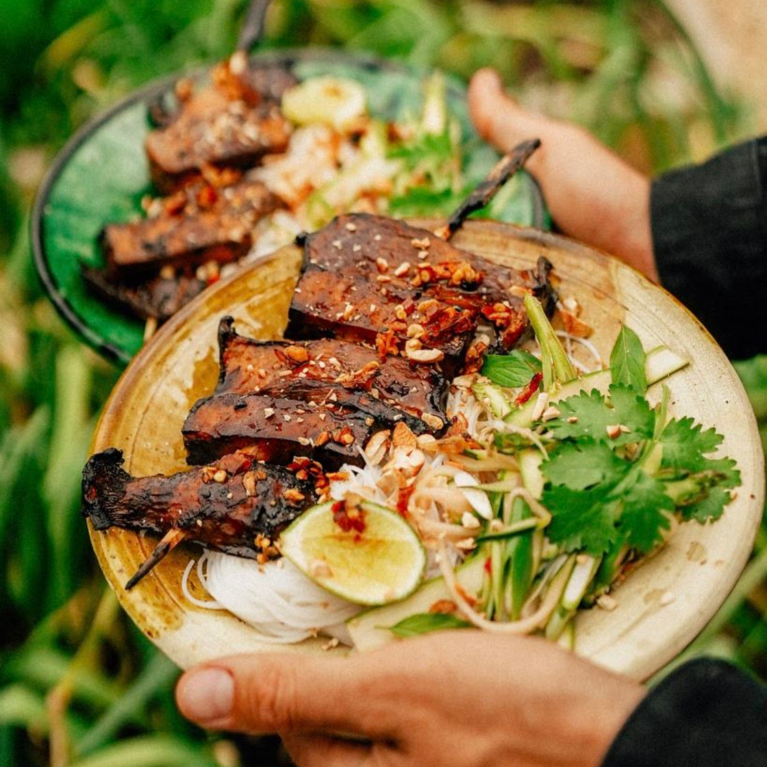 King Oyster Mushroom & Tofu Yakitori - Avant-Garde Vegan