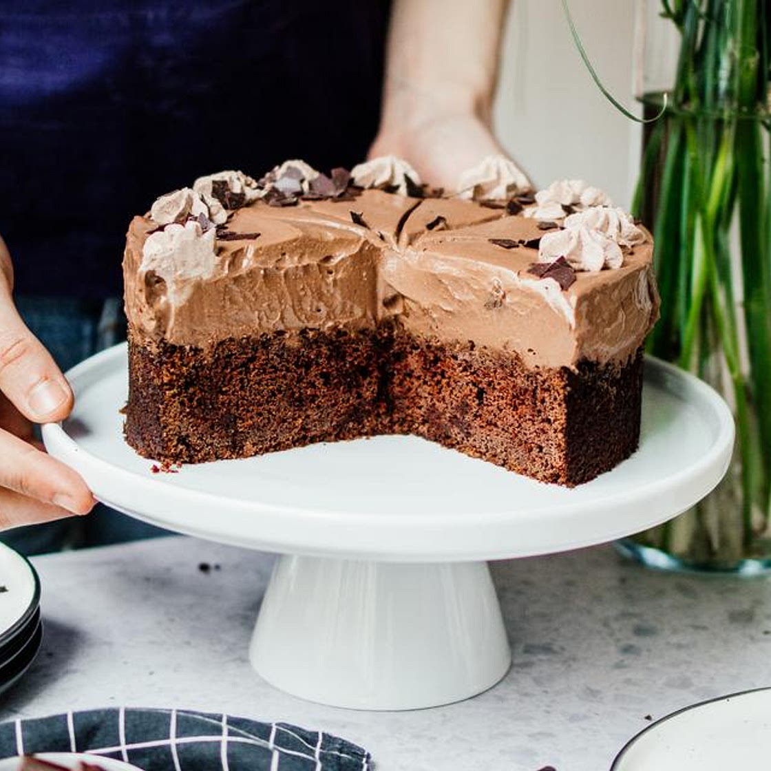 Vegane Schoko-Mousse-Torte