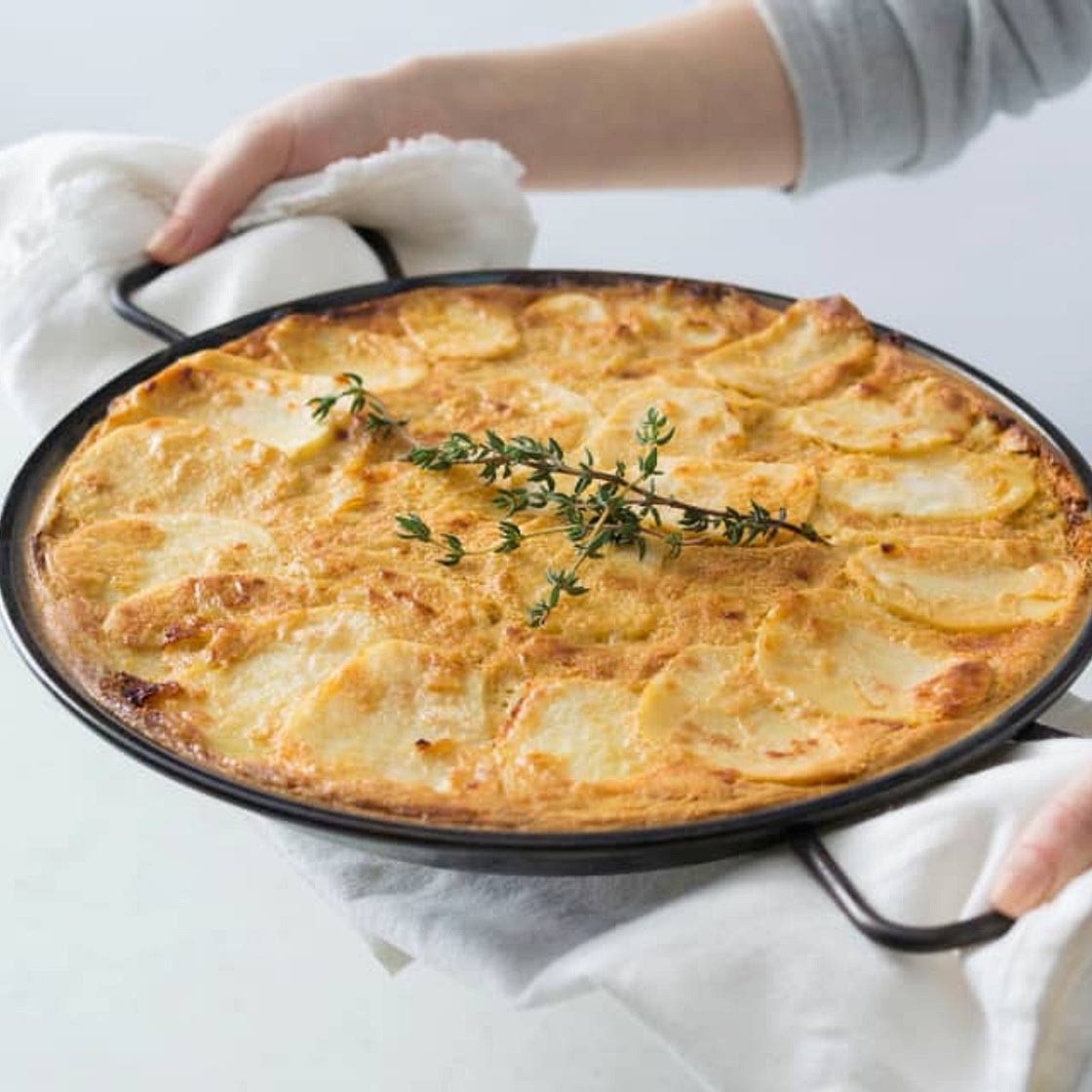 Savoury potato and onion bake