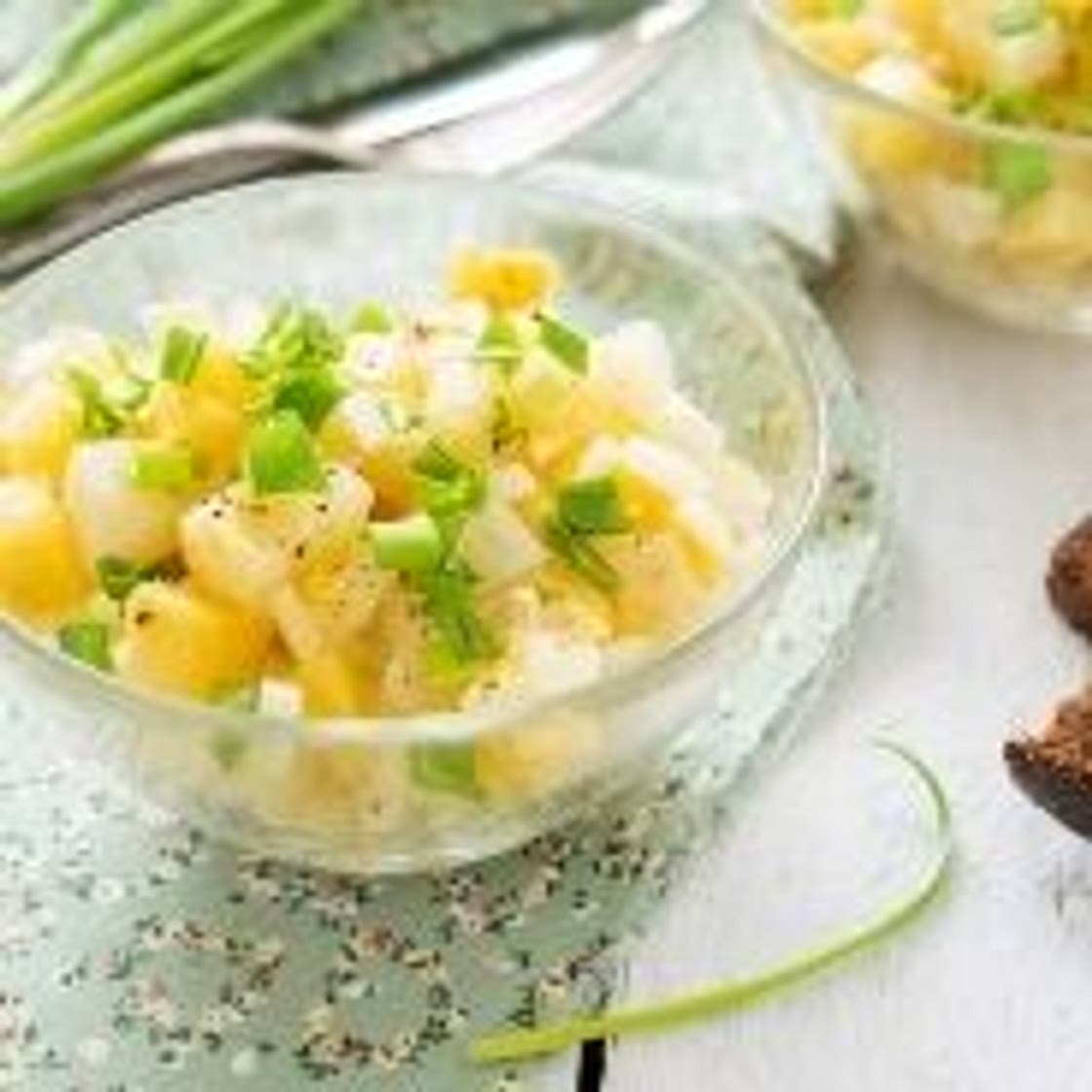 Green potato salad