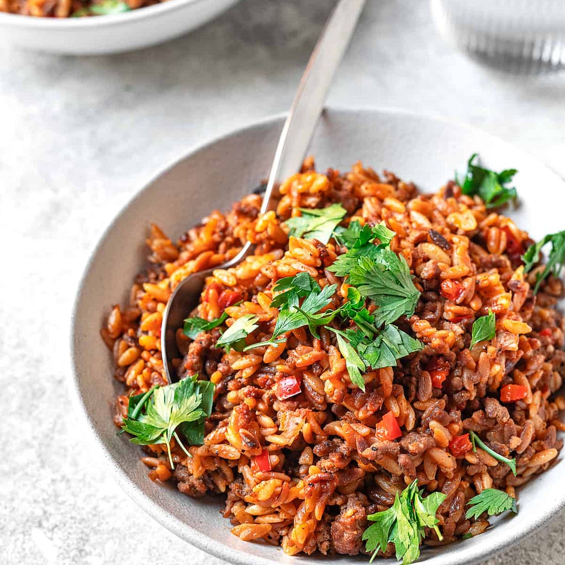 Egyptian Orzo Pasta aka Lesan el Asfour