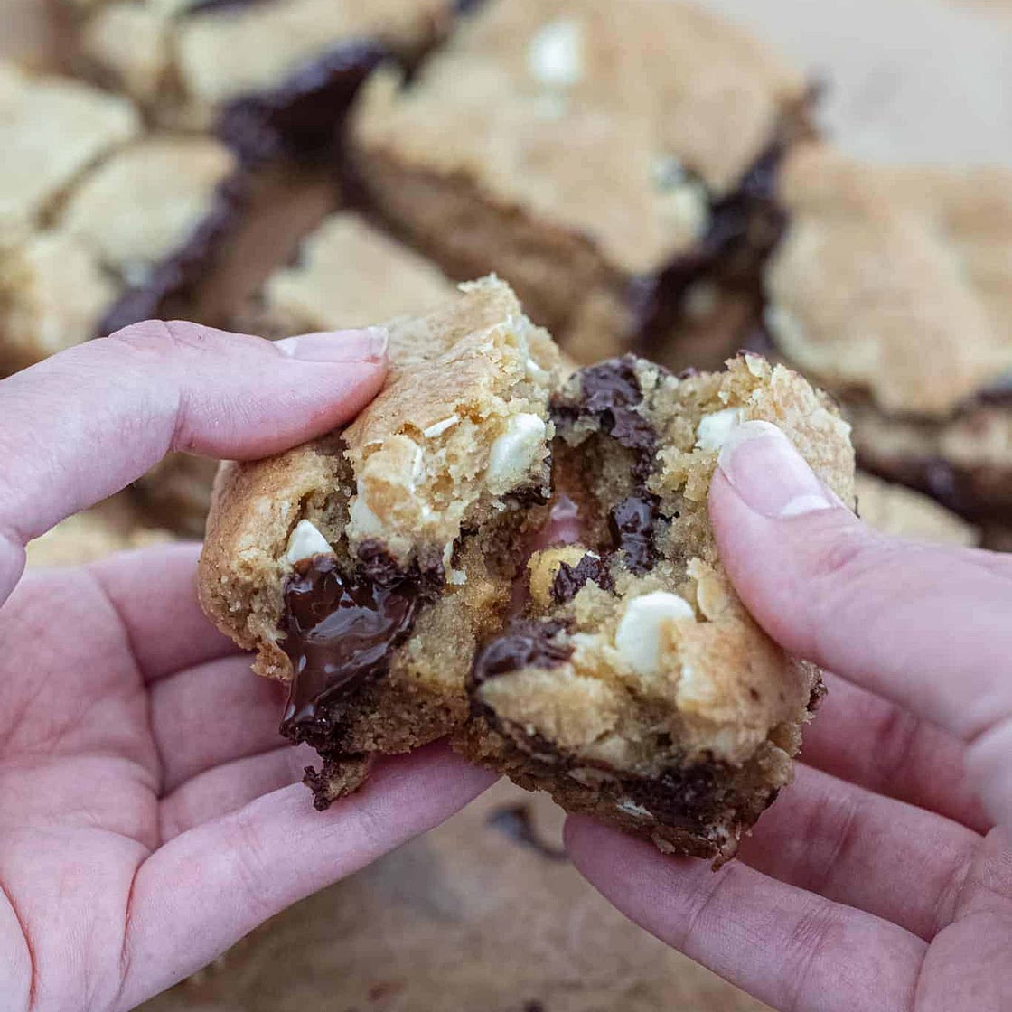 Gooey Chocolate Stuffed Cookie Bars