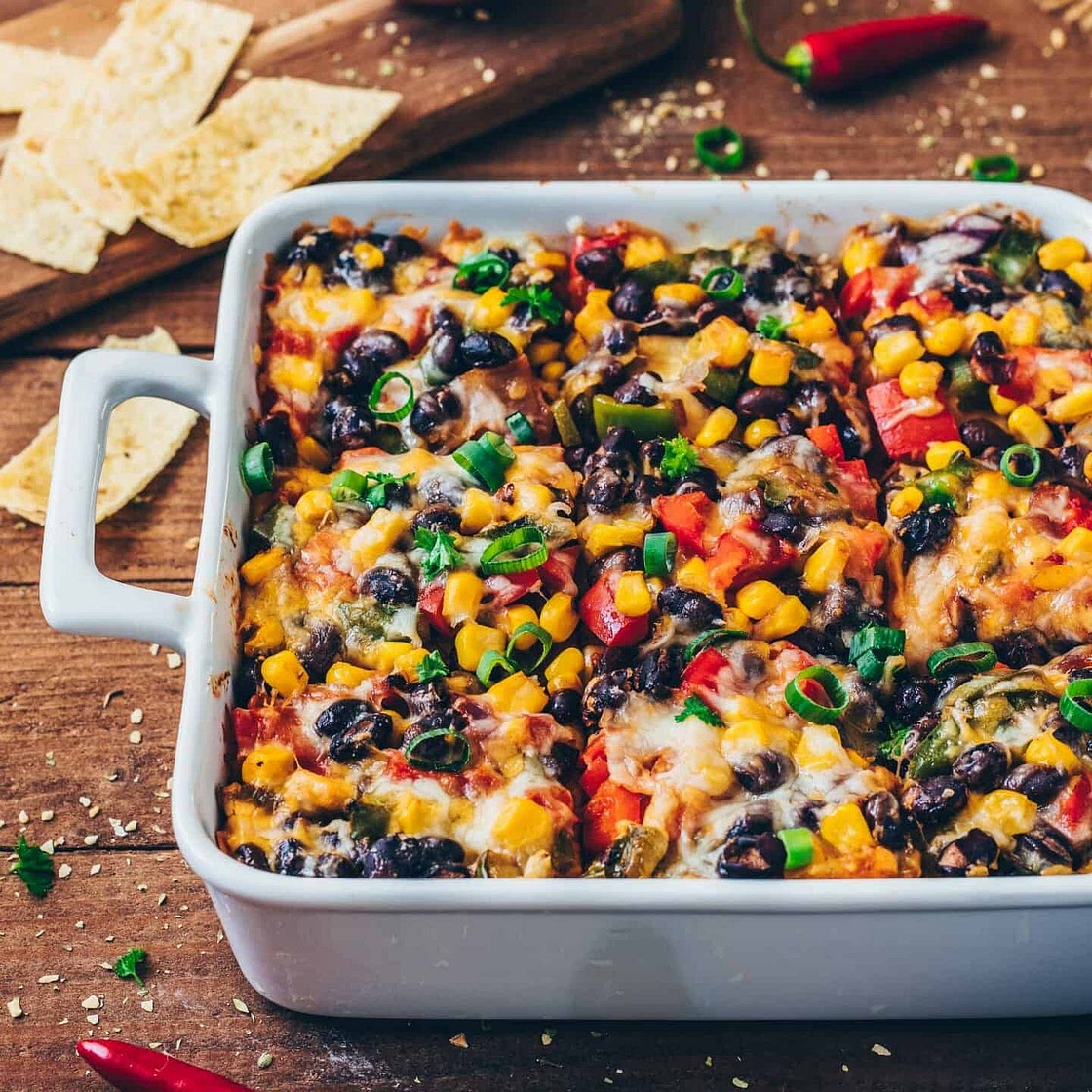 Mexikanische Tortilla Lasagne (vegan, einfach)