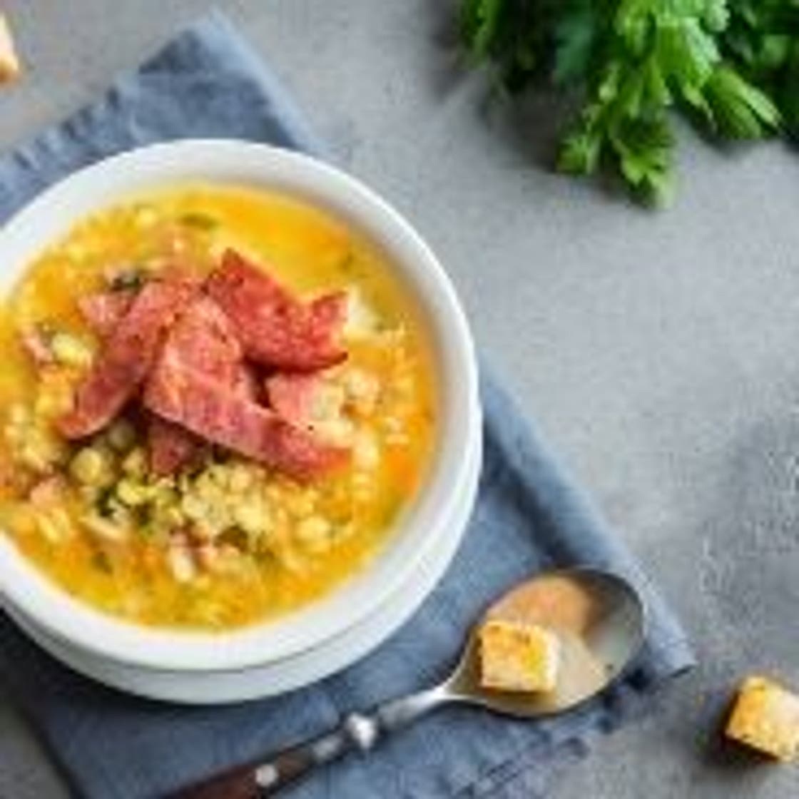 Slow Cooked Split Pea Soup with Ham