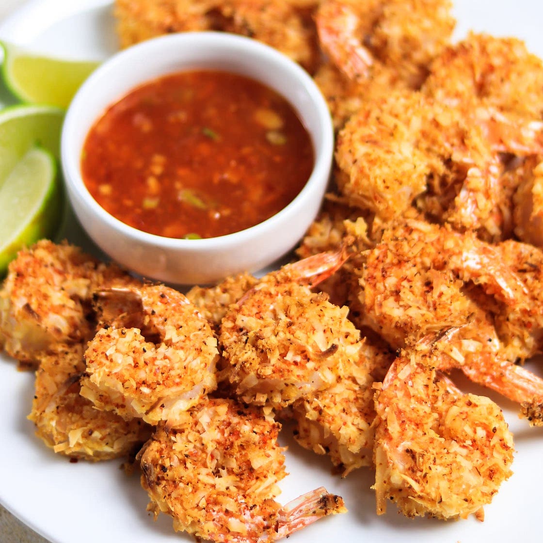 Coconut-crusted Shrimp w/ Spicy Tropical Glaze