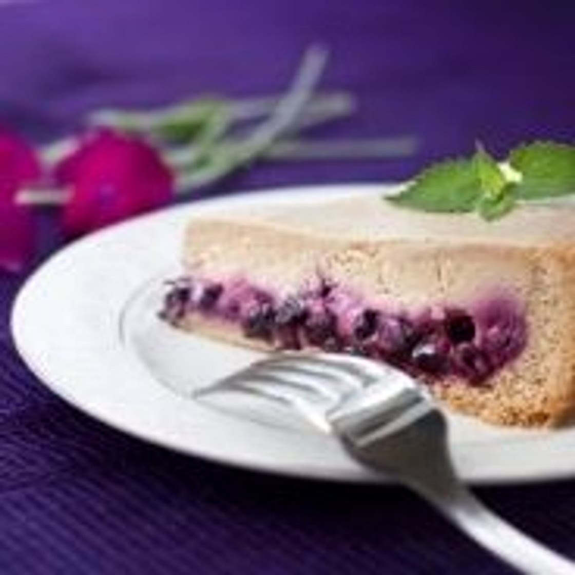 Coffee cake with blueberries