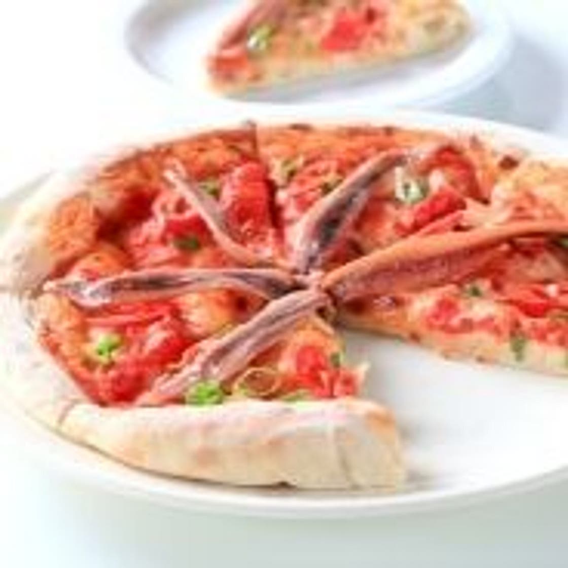 Pizza with anchovies and capers