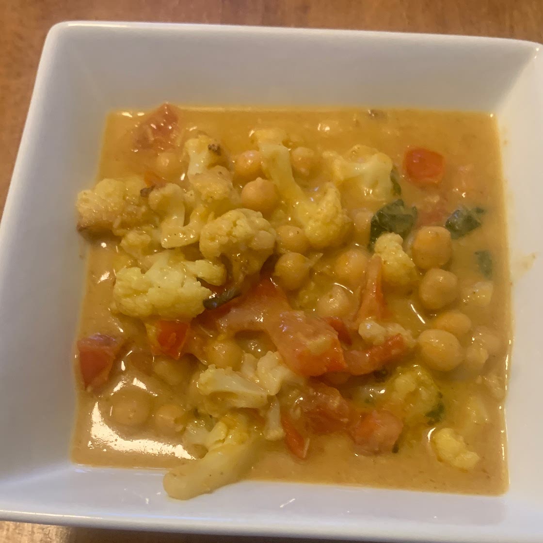 Cauliflower and Chickpea curry
