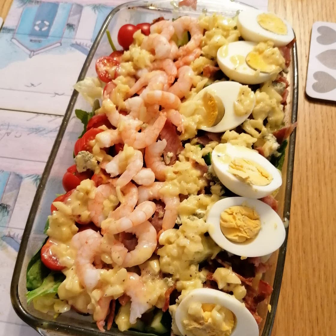 Shrimp Cobb Salad with Dijon Dressing