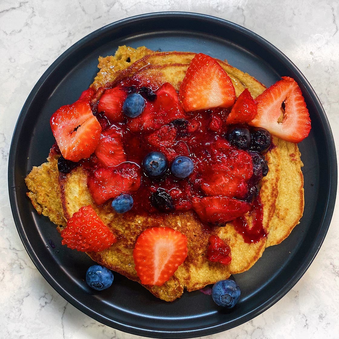 Banana oatmeal pancakes