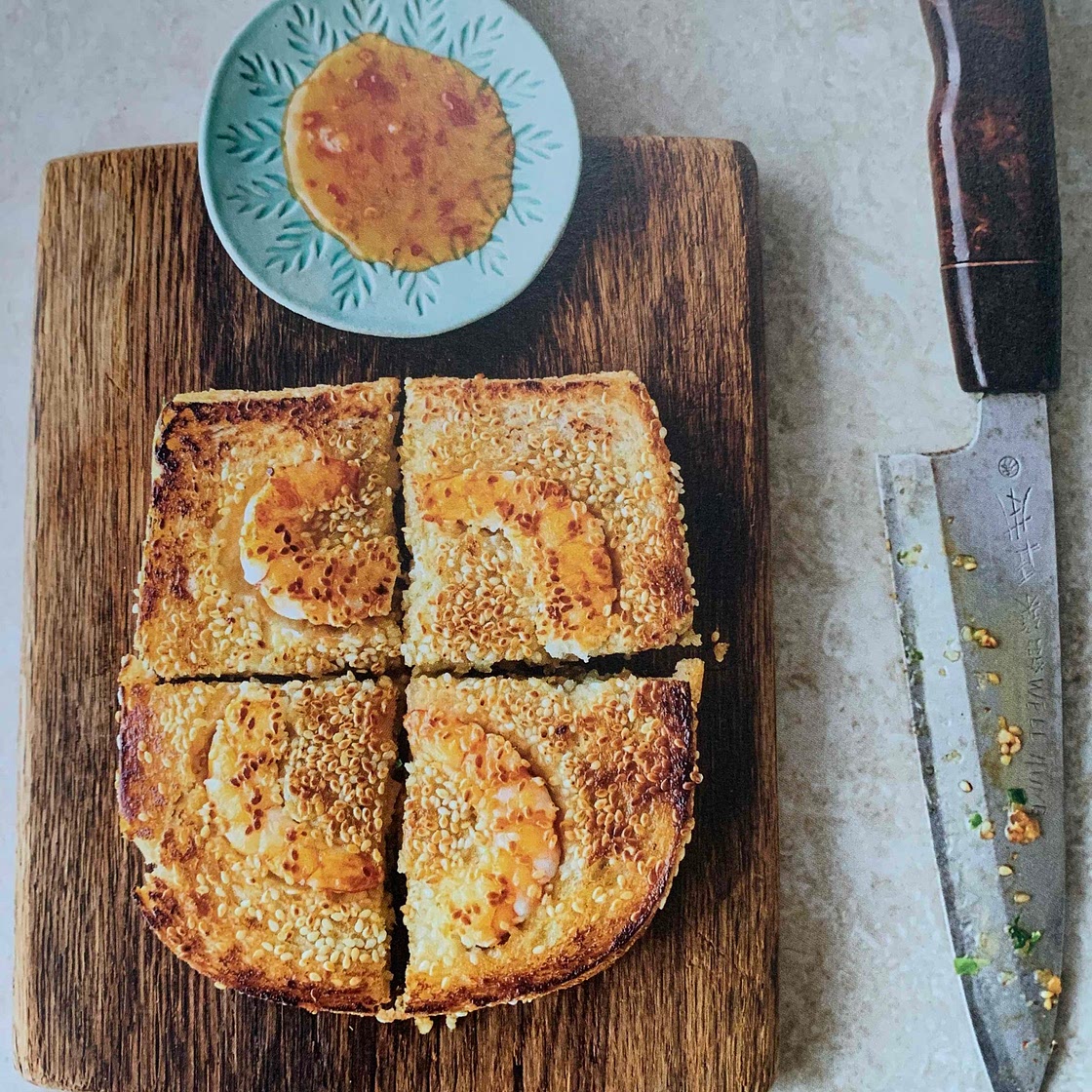 Prawn toast toastie