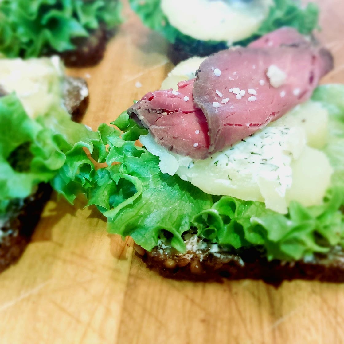 Smørrebrød - Roastbeef and potatoes