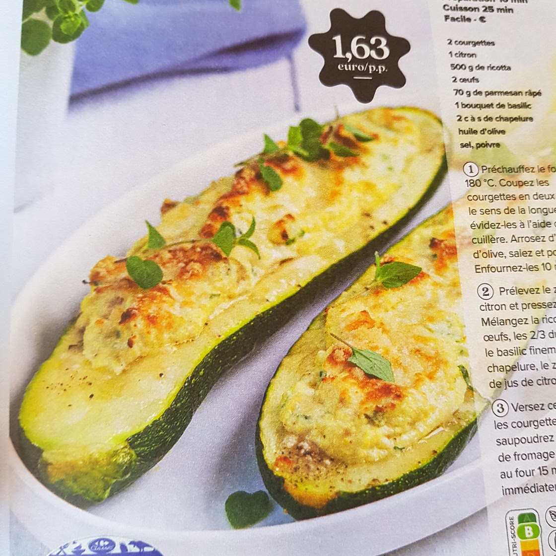 Courgettes farcies à la ricotta