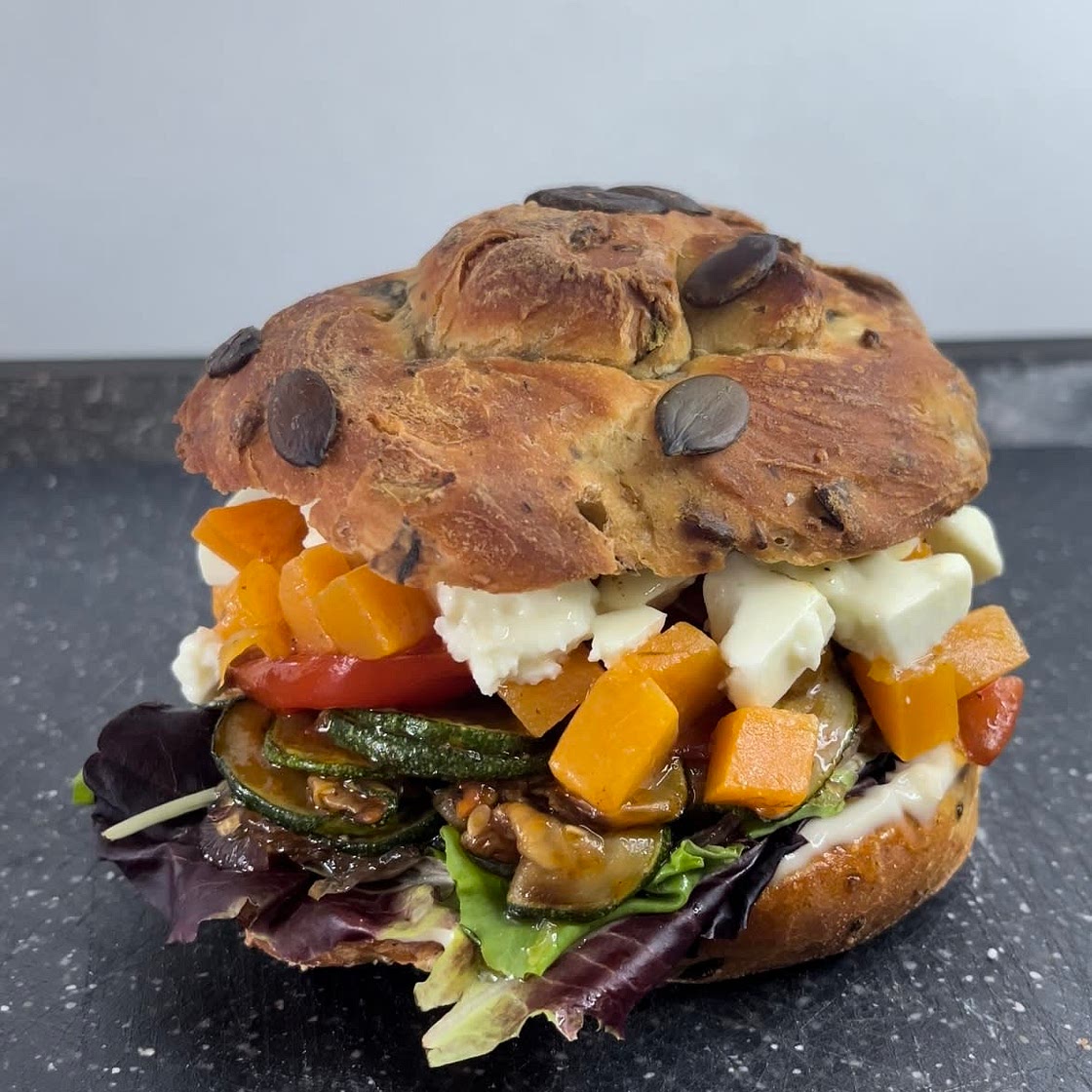 Pumpkin zucchini sandwich