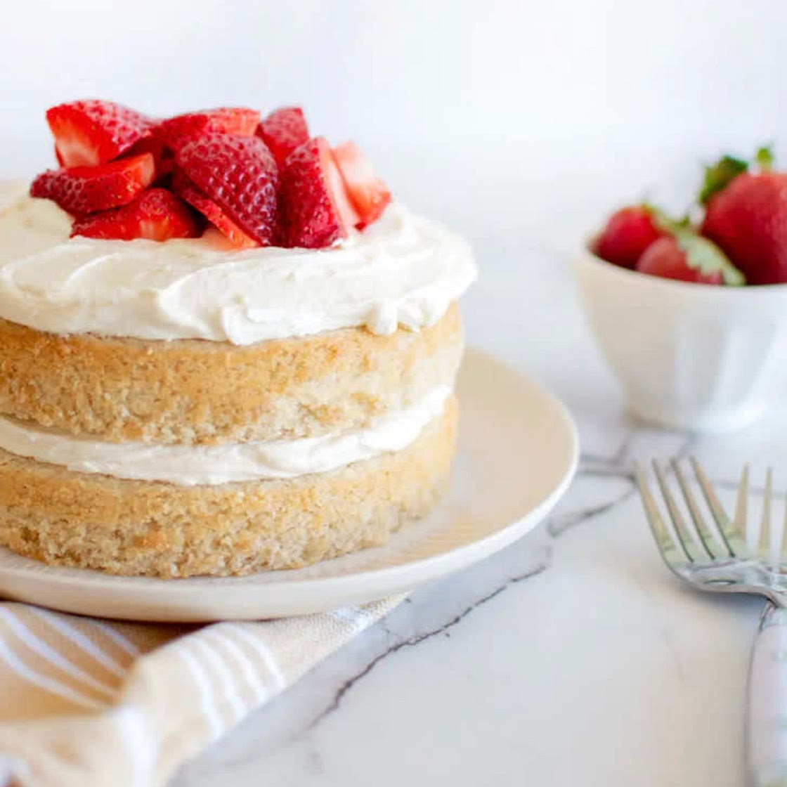 Eggless Strawberry Shortcake