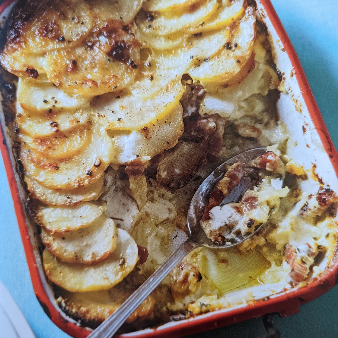 Bacon & potato gratin