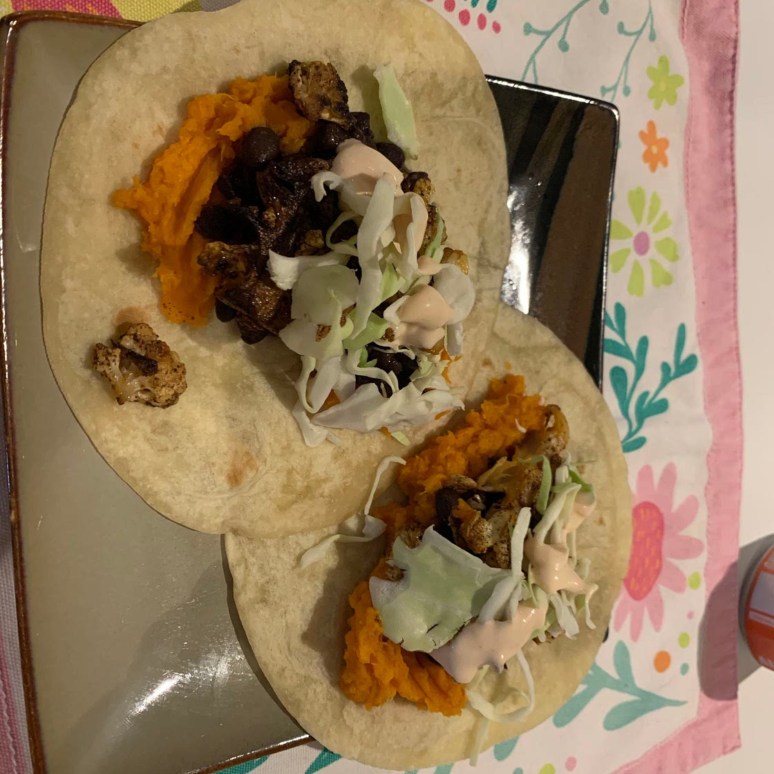 Smokey Sweet Potato and Cauliflower Tacos