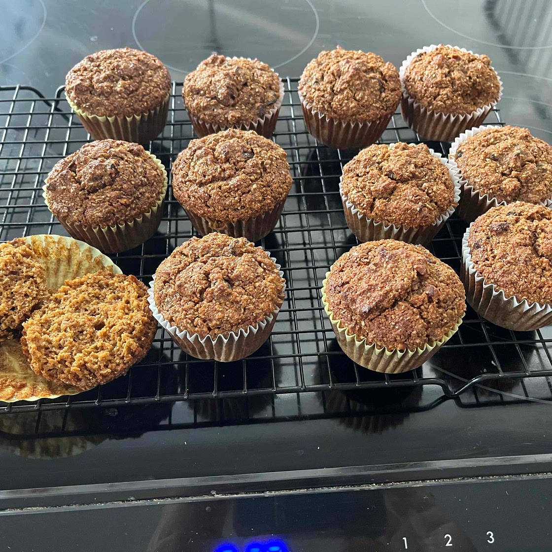 Bran almond flour muffins