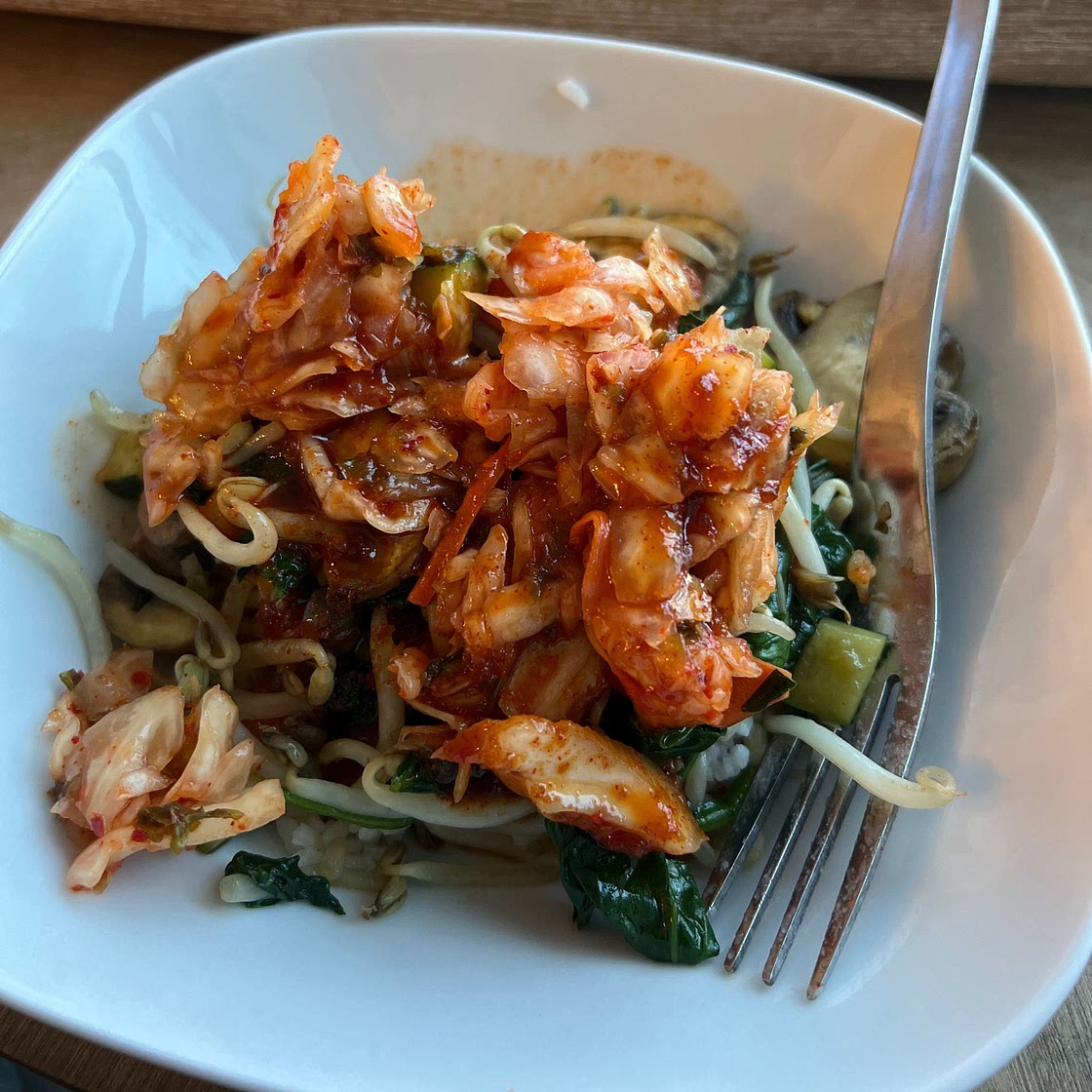 Vegan Korean Bibimbap (Mixed Rice Bowl) with Gochujang Sauce
