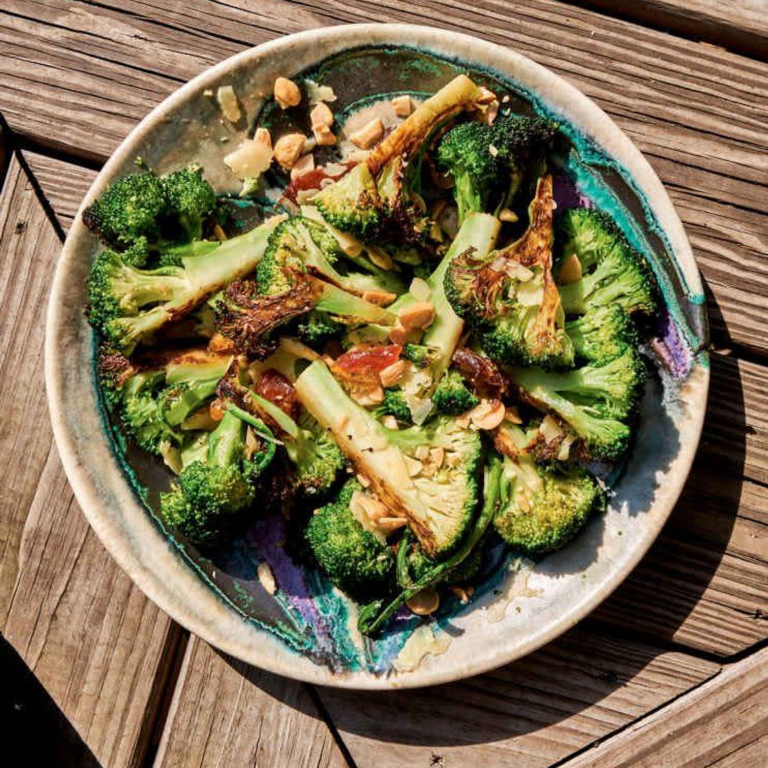 Charred broccoli salad