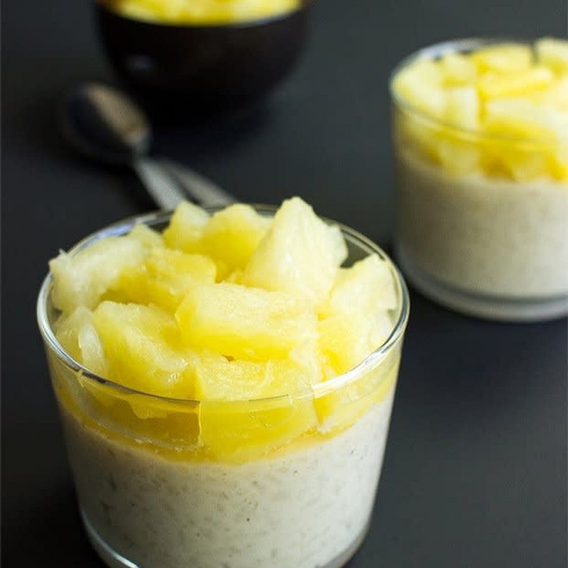 Creamy Coconut Pudding with Pineapple