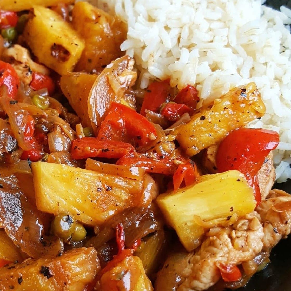 Poulet bbq aux ananas