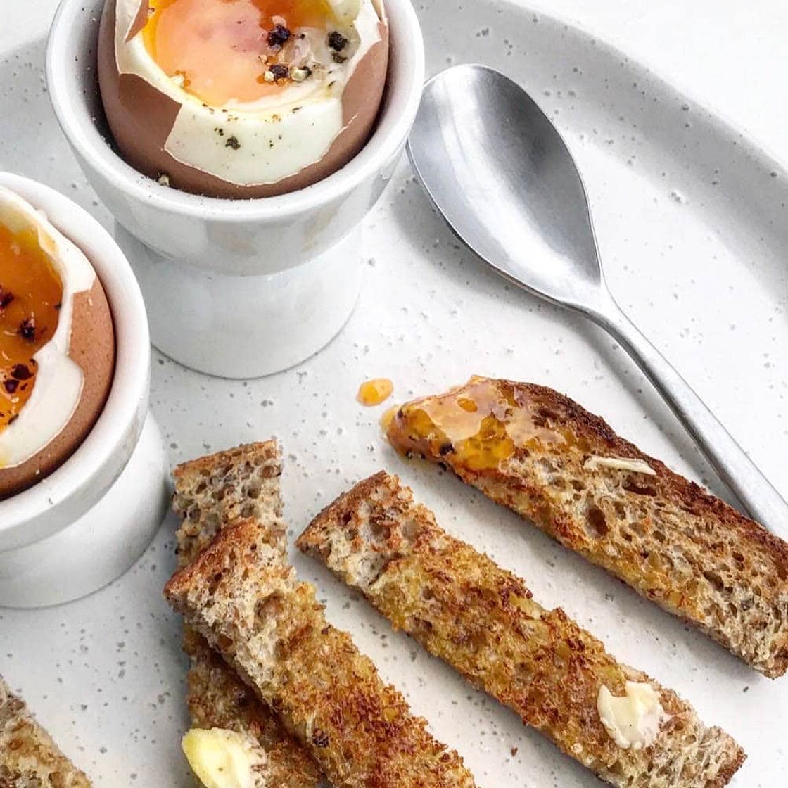 Soft-Boiled Dippy Eggs with Wholegrain Toast Soldiers