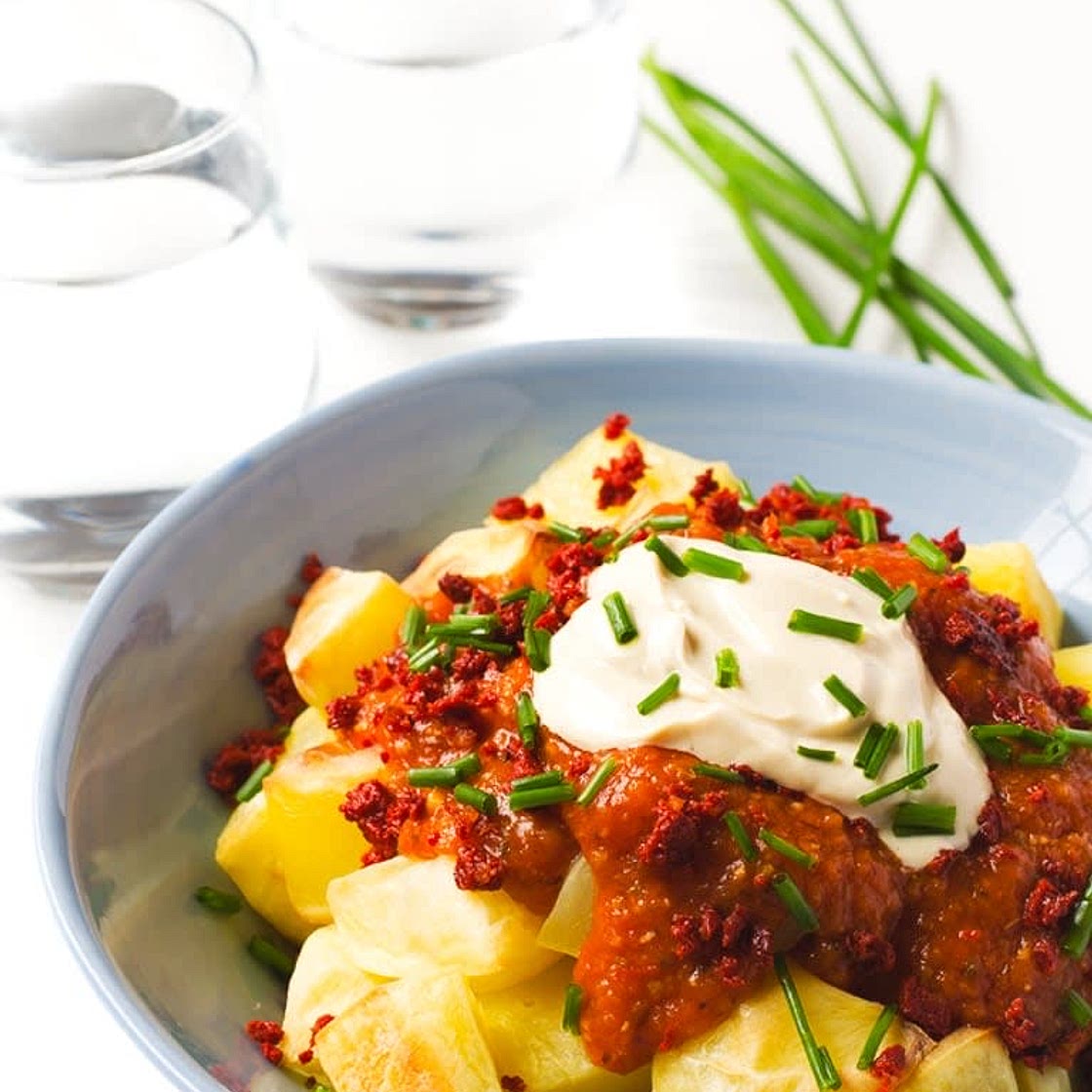 Vegan Mexican Style Potatoes with Chorizo