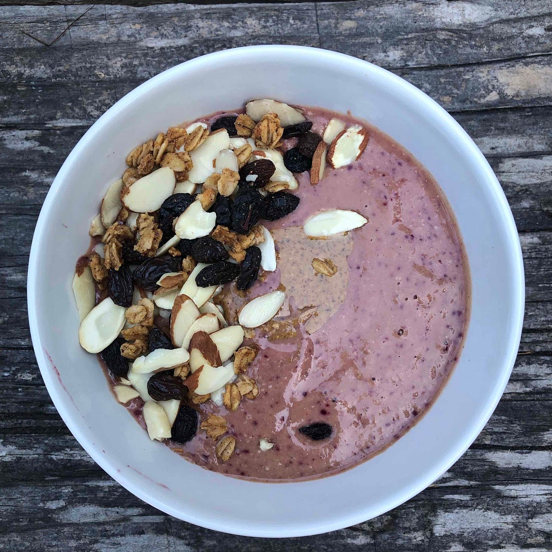 Plum Banana Smoothie Bowl