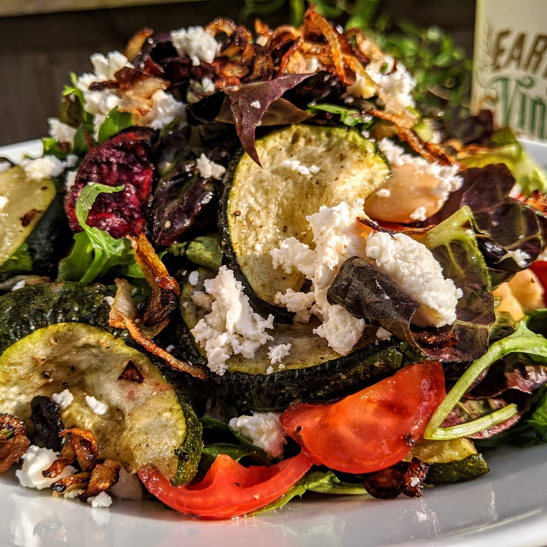 Roast Beet and Courgette Salad with Orange Dijon Dressing