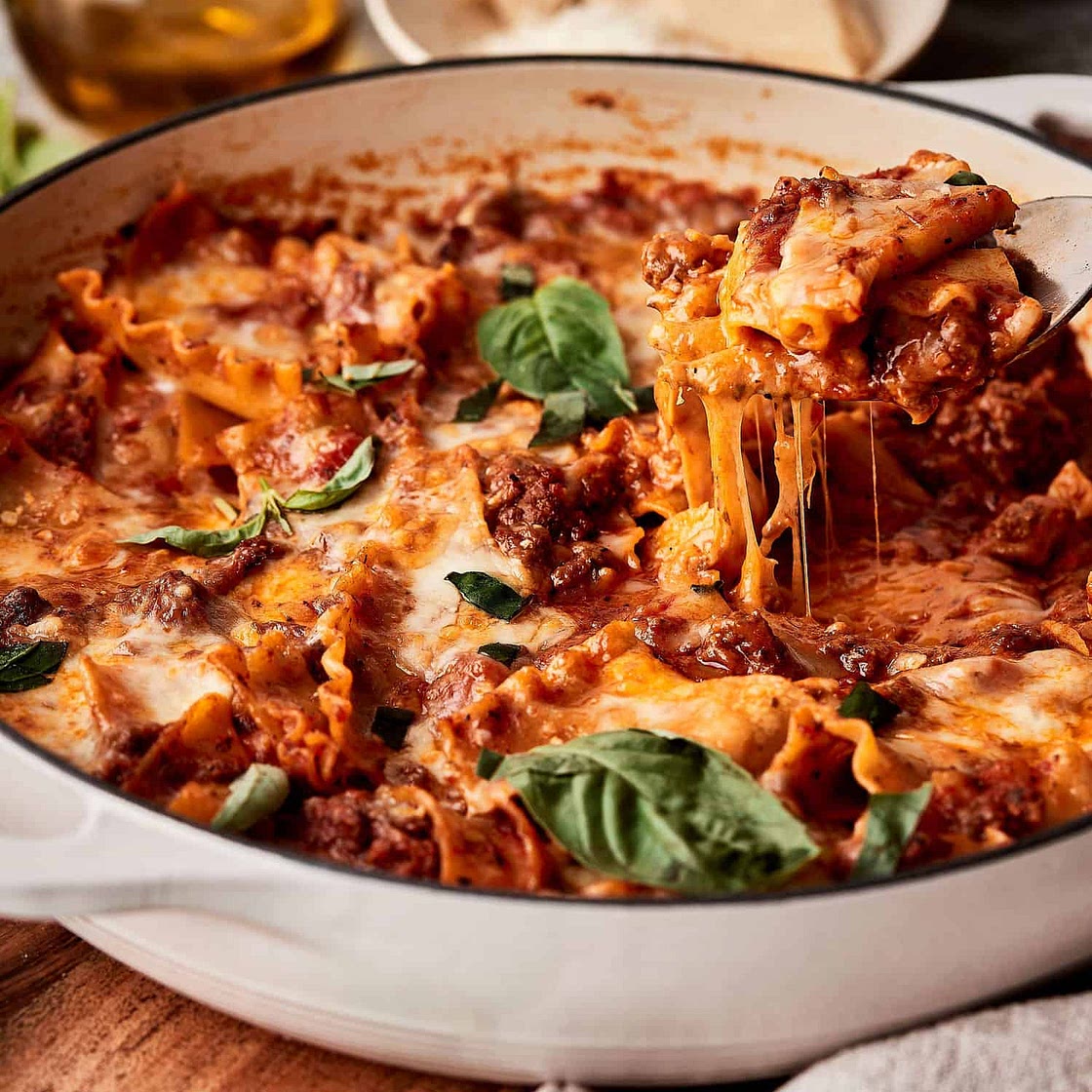 Easy High Protein Skillet Lasagna