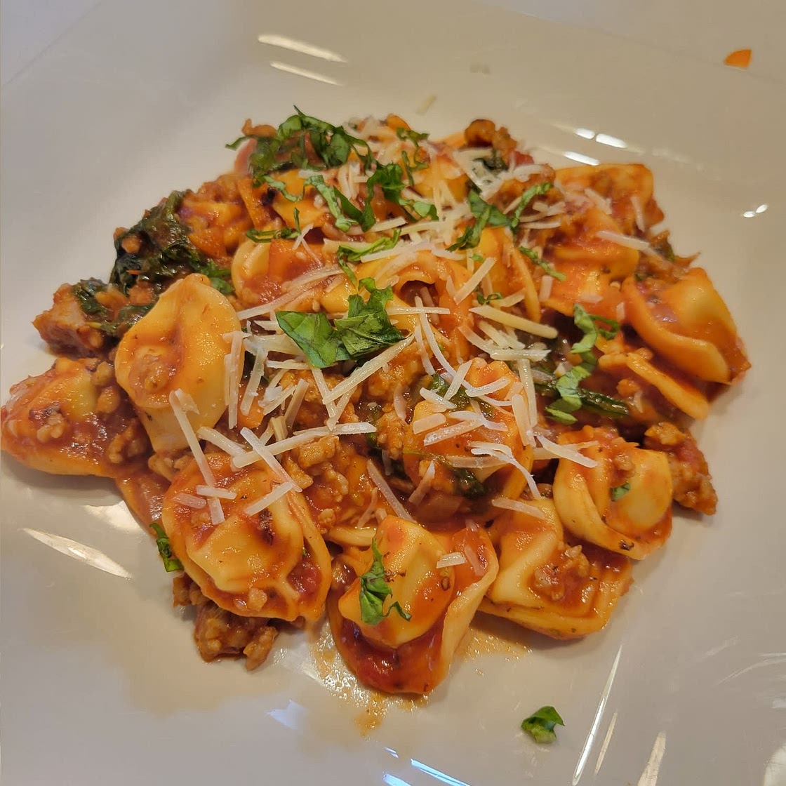 Italian Sausage Tortellini Skillet