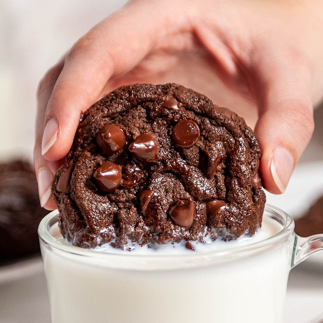Chewy Double Chocolate Chip Cookies