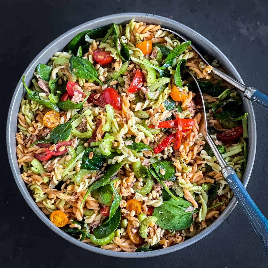 Healthy Tuna Pasta Salad (No Mayo)